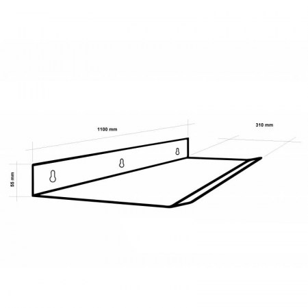 Deflettore aria trasparente per climatizzatore split 110x31x5 (cm) - DFT.012- dimensioni